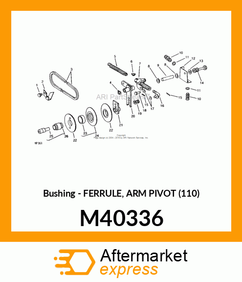 Bushing - FERRULE, ARM PIVOT (110) M40336