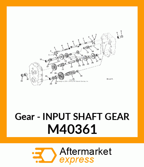 Gear - INPUT SHAFT GEAR M40361