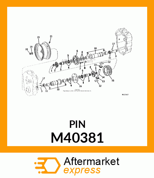 PIN, DRIVE M40381