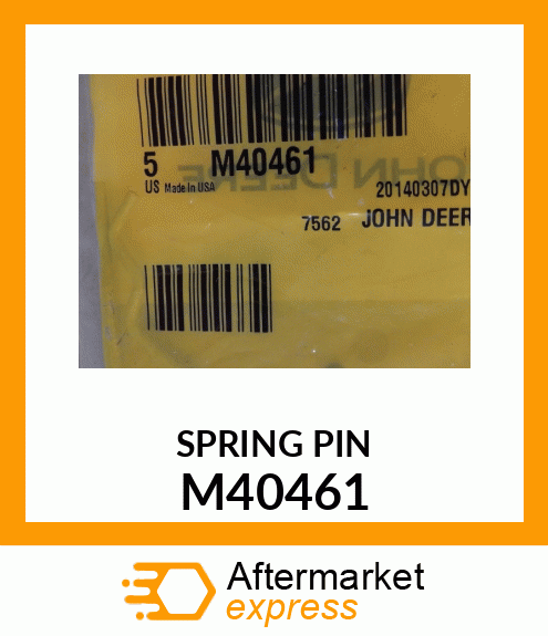 SPRING LOCKING PIN, PIN, SPRING LOC M40461