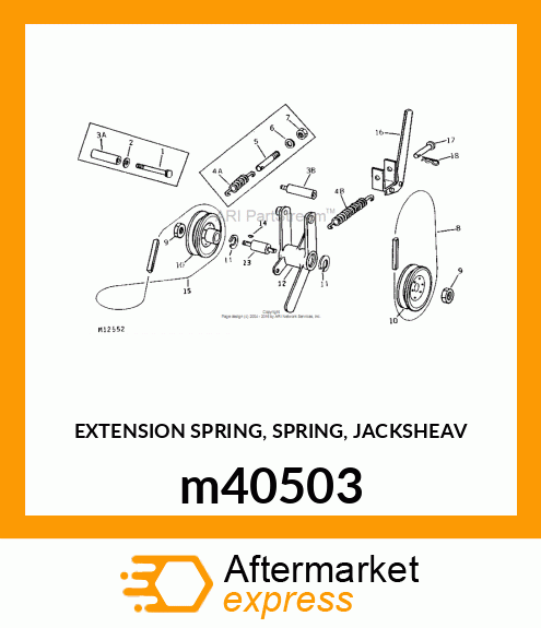 EXTENSION SPRING, SPRING, JACKSHEAV m40503