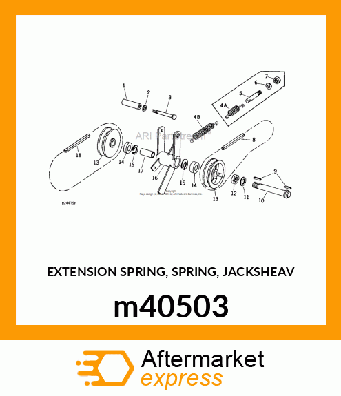 EXTENSION SPRING, SPRING, JACKSHEAV m40503