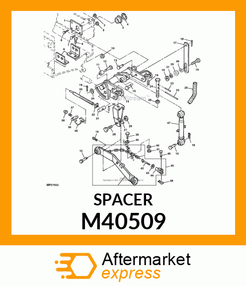 SPACER, SPACER, IDLER M40509