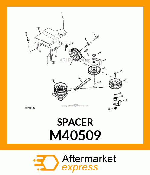 SPACER, SPACER, IDLER M40509