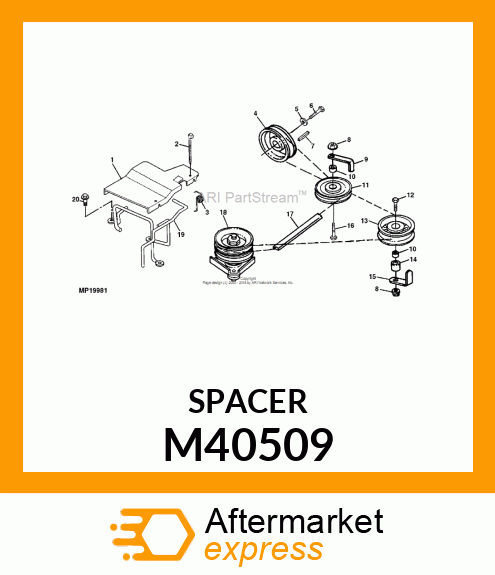 SPACER, SPACER, IDLER M40509