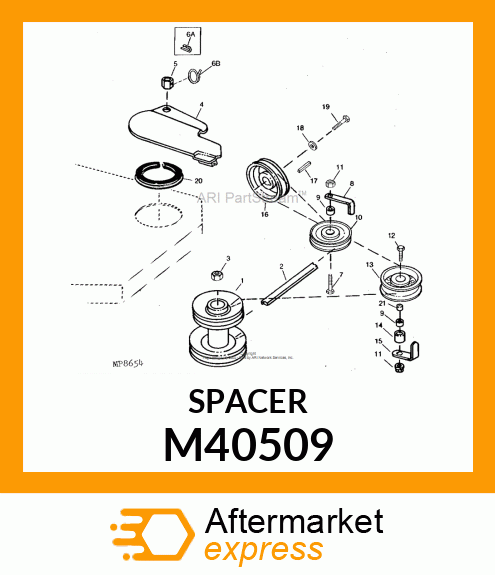 SPACER, SPACER, IDLER M40509