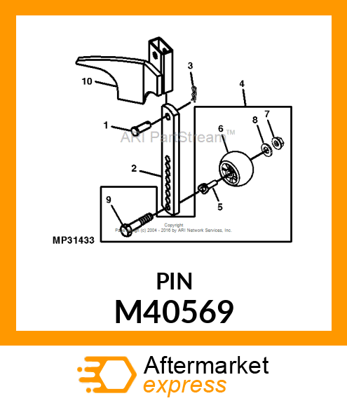 PIN FASTENER, PIN, LIFT M40569