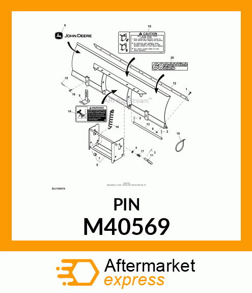 PIN FASTENER, PIN, LIFT M40569