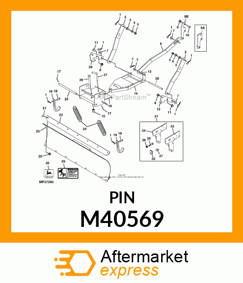 PIN FASTENER, PIN, LIFT M40569