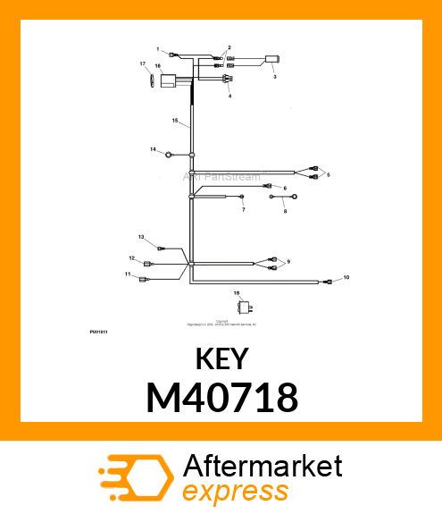 IGNITION KEY M40718