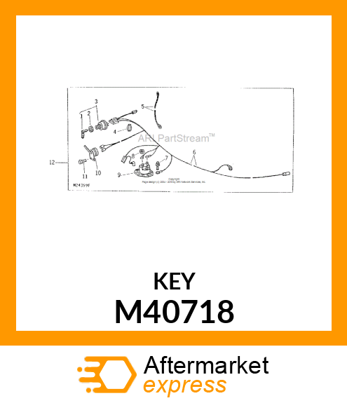 IGNITION KEY M40718