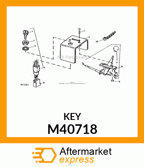 IGNITION KEY M40718