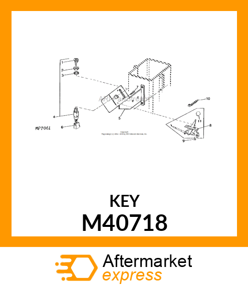 IGNITION KEY M40718