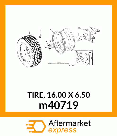 TIRE, 16.00 X 6.50 m40719