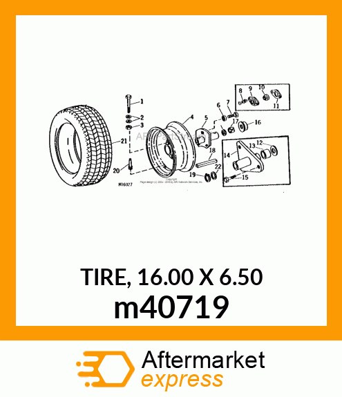 TIRE, 16.00 X 6.50 m40719