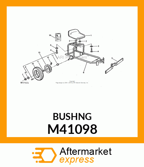 BEARING, WHEEL M41098