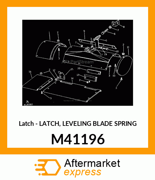 Latch - LATCH, LEVELING BLADE SPRING M41196