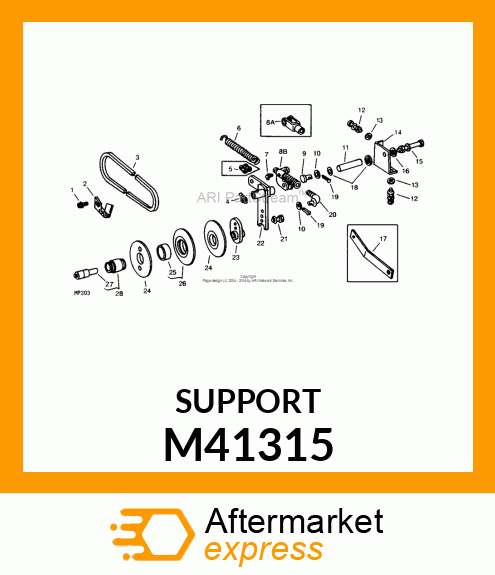 Support - SUPPORT, BEARING (110) M41315