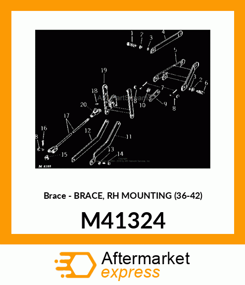 Brace - BRACE, RH MOUNTING (36-42) M41324