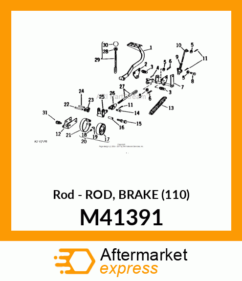 Rod - ROD, BRAKE (110) M41391