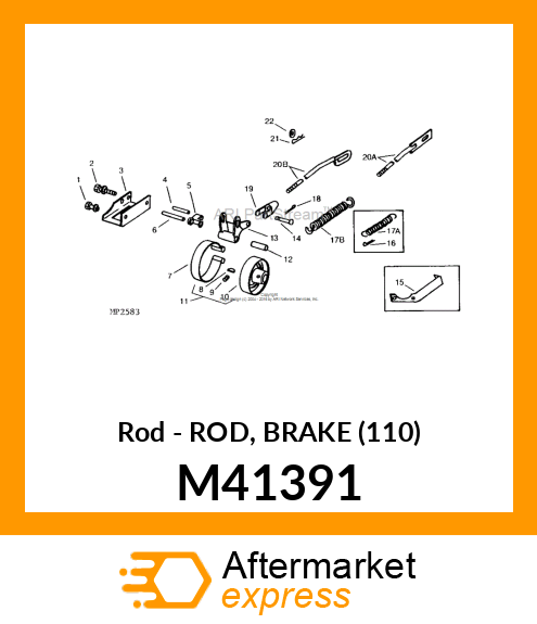 Rod - ROD, BRAKE (110) M41391