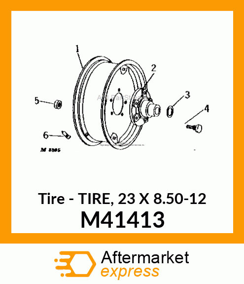 Tire - TIRE, 23 X 8.50-12 M41413