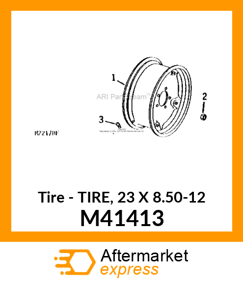 Tire - TIRE, 23 X 8.50-12 M41413