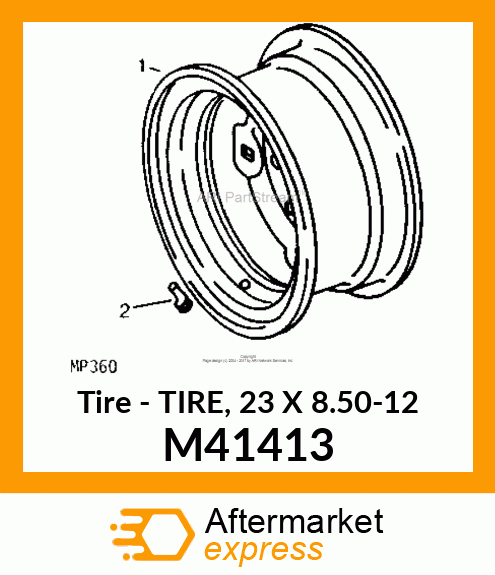 Tire - TIRE, 23 X 8.50-12 M41413