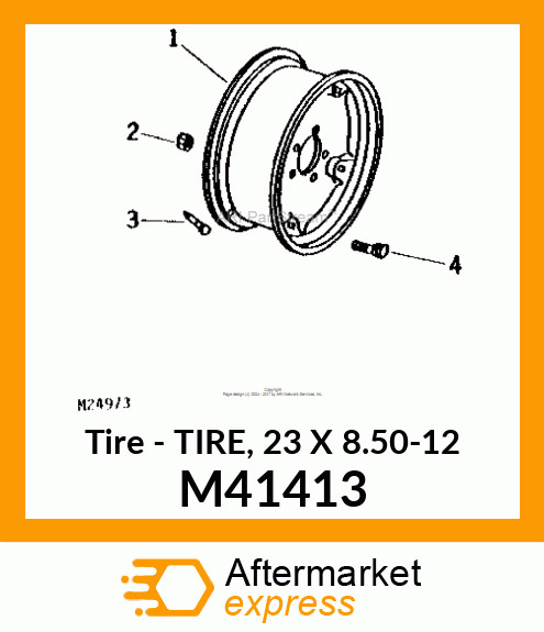 Tire - TIRE, 23 X 8.50-12 M41413