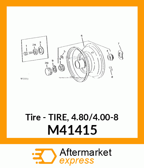 Tire - TIRE, 4.80/4.00-8 M41415