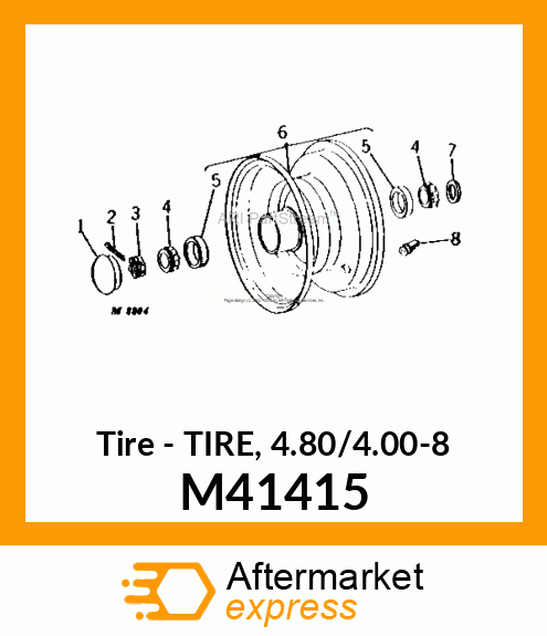 Tire - TIRE, 4.80/4.00-8 M41415