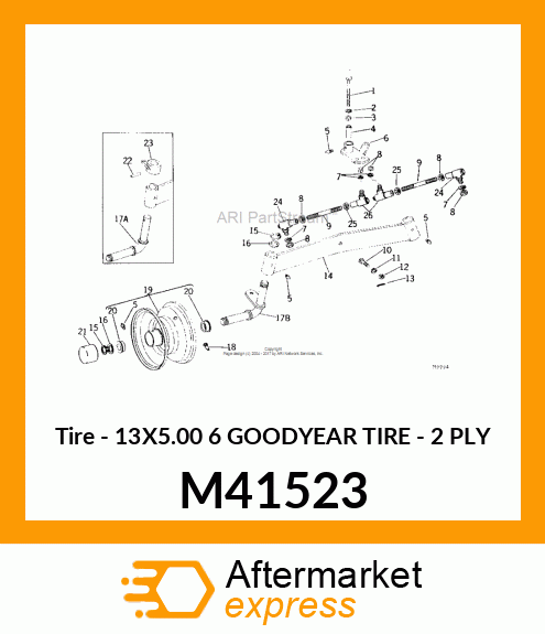 Tire - 13X5.00 6 GOODYEAR TIRE - 2 PLY M41523