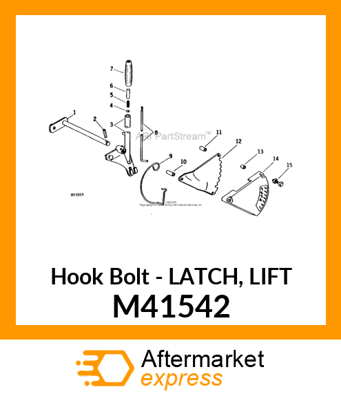 Hook Bolt - LATCH, LIFT M41542