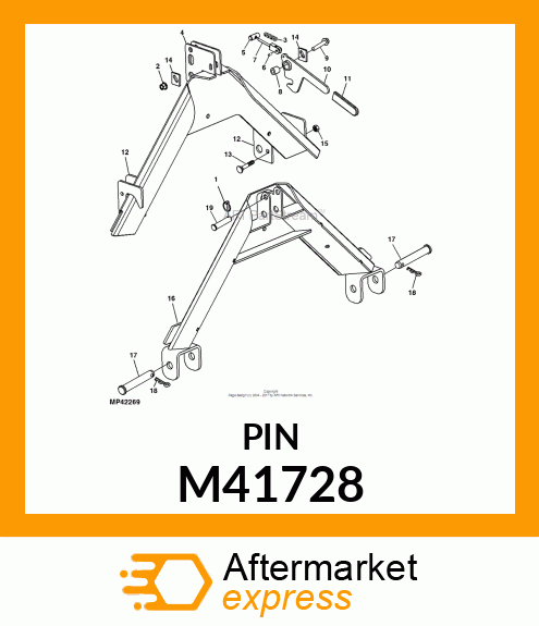 PIN, SPRING LOCKING M41728