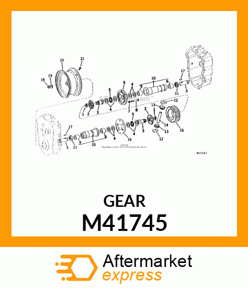 Pinion - DIFFERENTAIL BEVEL PINION M41745