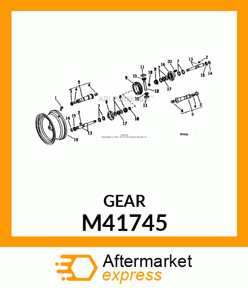 Pinion - DIFFERENTAIL BEVEL PINION M41745