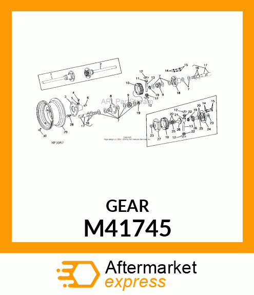 Pinion - DIFFERENTAIL BEVEL PINION M41745