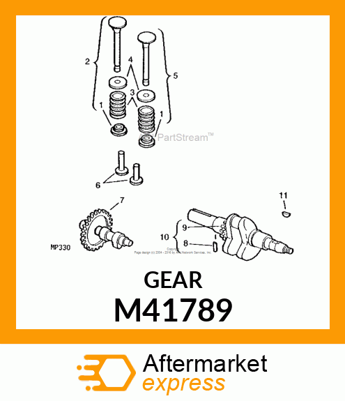 Gear - CRANK SHAFT GEAR M41789