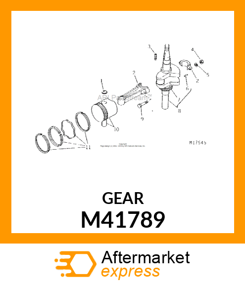 Gear - CRANK SHAFT GEAR M41789