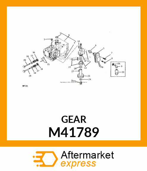 Gear - CRANK SHAFT GEAR M41789