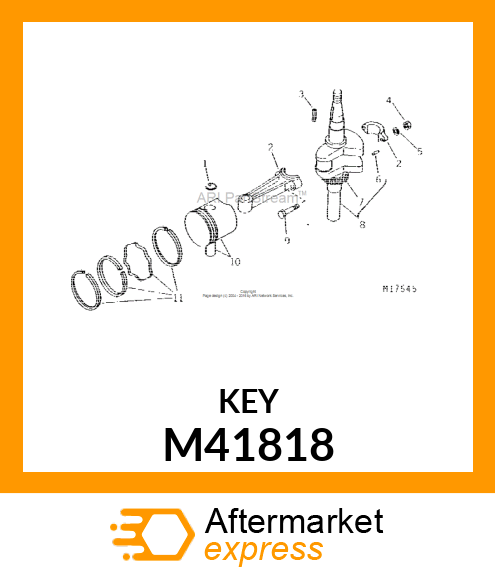 FLYWHEEL KEY M41818