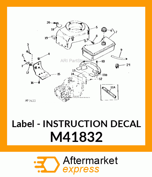 Label - INSTRUCTION DECAL M41832