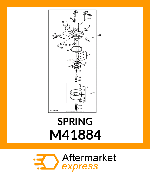 IDLE REGULATING SCREW SPRING M41884