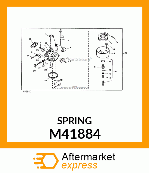 IDLE REGULATING SCREW SPRING M41884