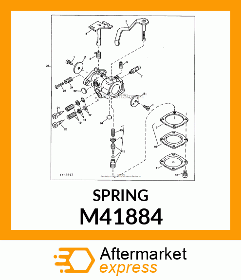 IDLE REGULATING SCREW SPRING M41884