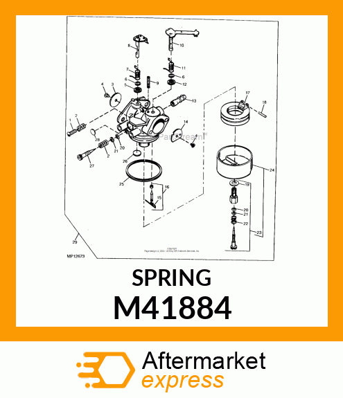 IDLE REGULATING SCREW SPRING M41884