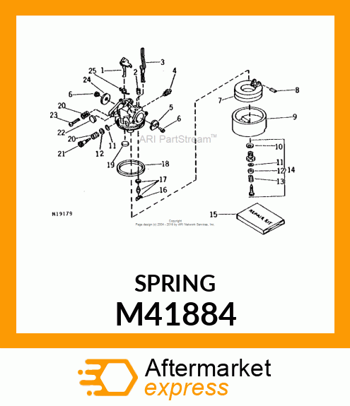 IDLE REGULATING SCREW SPRING M41884