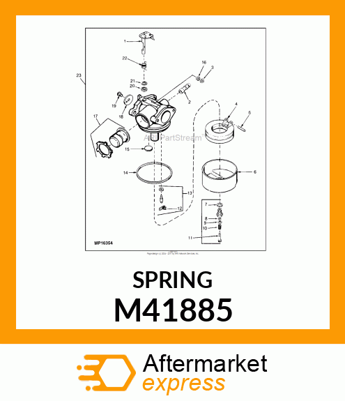 Main Adjustment Screw Spri M41885