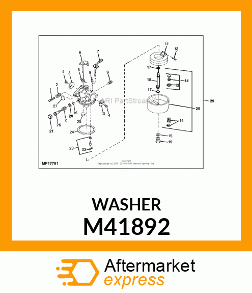 DRAIN PLUNGER GASKET M41892