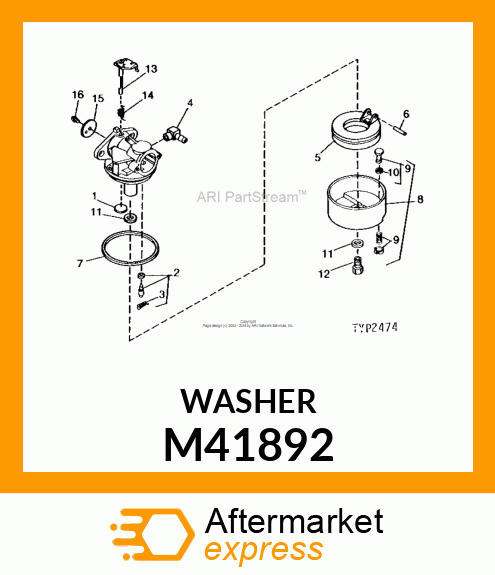 DRAIN PLUNGER GASKET M41892